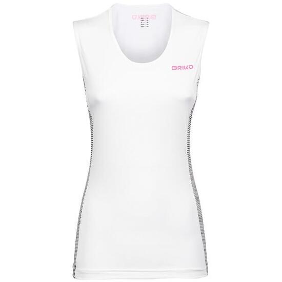 briko t-shirt bianco da donna in materiale sintetico da ciclismo e bici