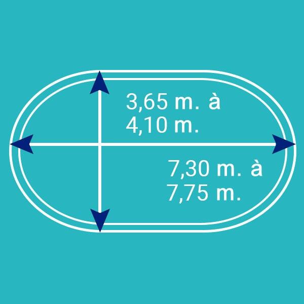 Bâche d'hiver pour piscine de 7,30x3,7 à 7,55x3,85 m 2/4