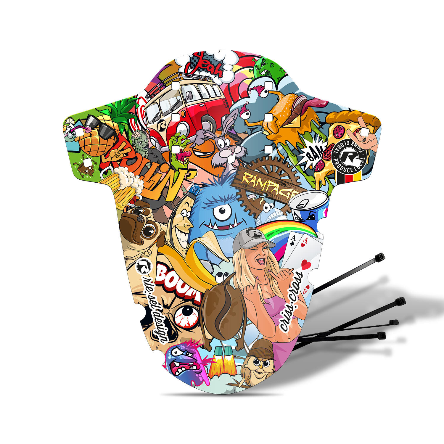 RIESEL DESIGN Přední blatníky Riesel Design Stickerbomb Eyecatcher