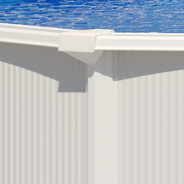Piscine hors sol acier ovale 9,15 x 4,55 x 1,32 m blanche SAPHIR 4/7