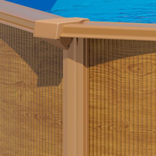 Piscine hors sol acier ronde Ø 3,05 x 1,20 m aspect bois CANYON 3/6