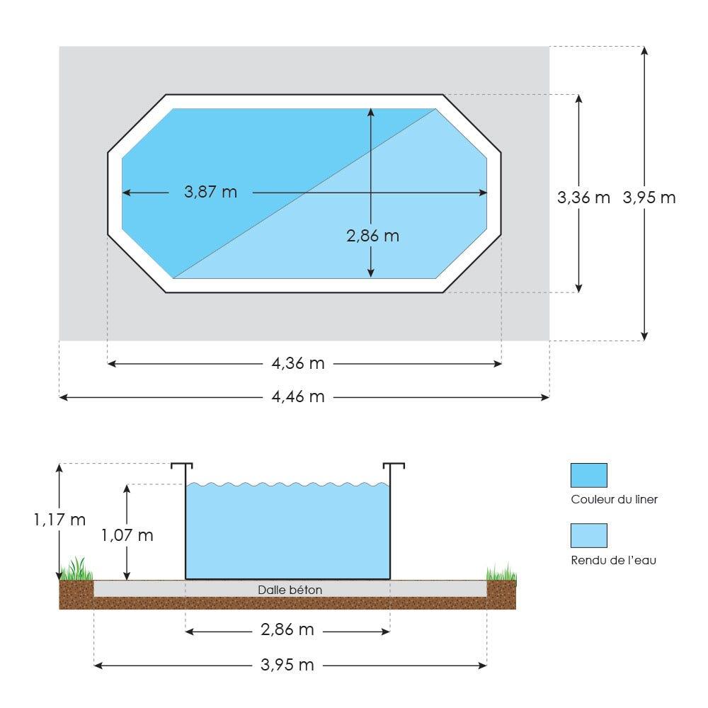Piscina Sunbay Pino Frances Autoclave IV GRE - Ovalada 436x336x117 Grenade 2 3/7