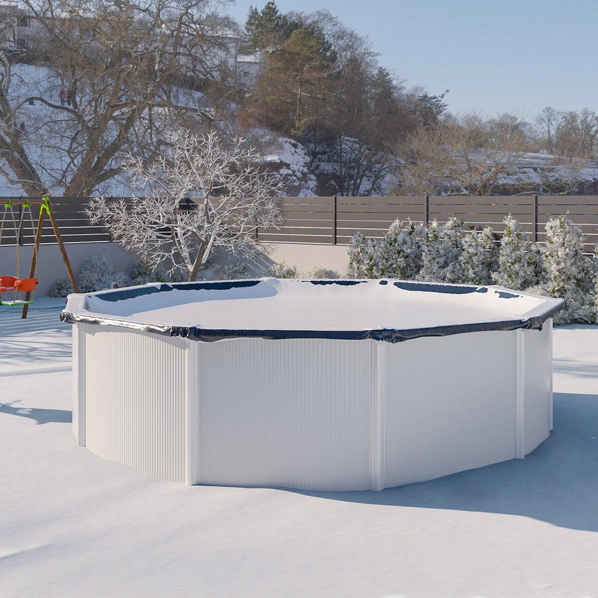 Piscine hors sol acier ronde diam 5,50 x 1,32 m blanche SAPHIR 6/7