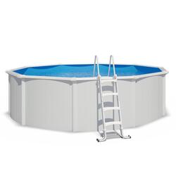 Piscine hors sol acier ronde 4,55 x 1,32 m blanche SAPHIR