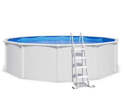 Piscine hors sol acier ronde diam 5,50 x 1,32 m blanche SAPHIR
