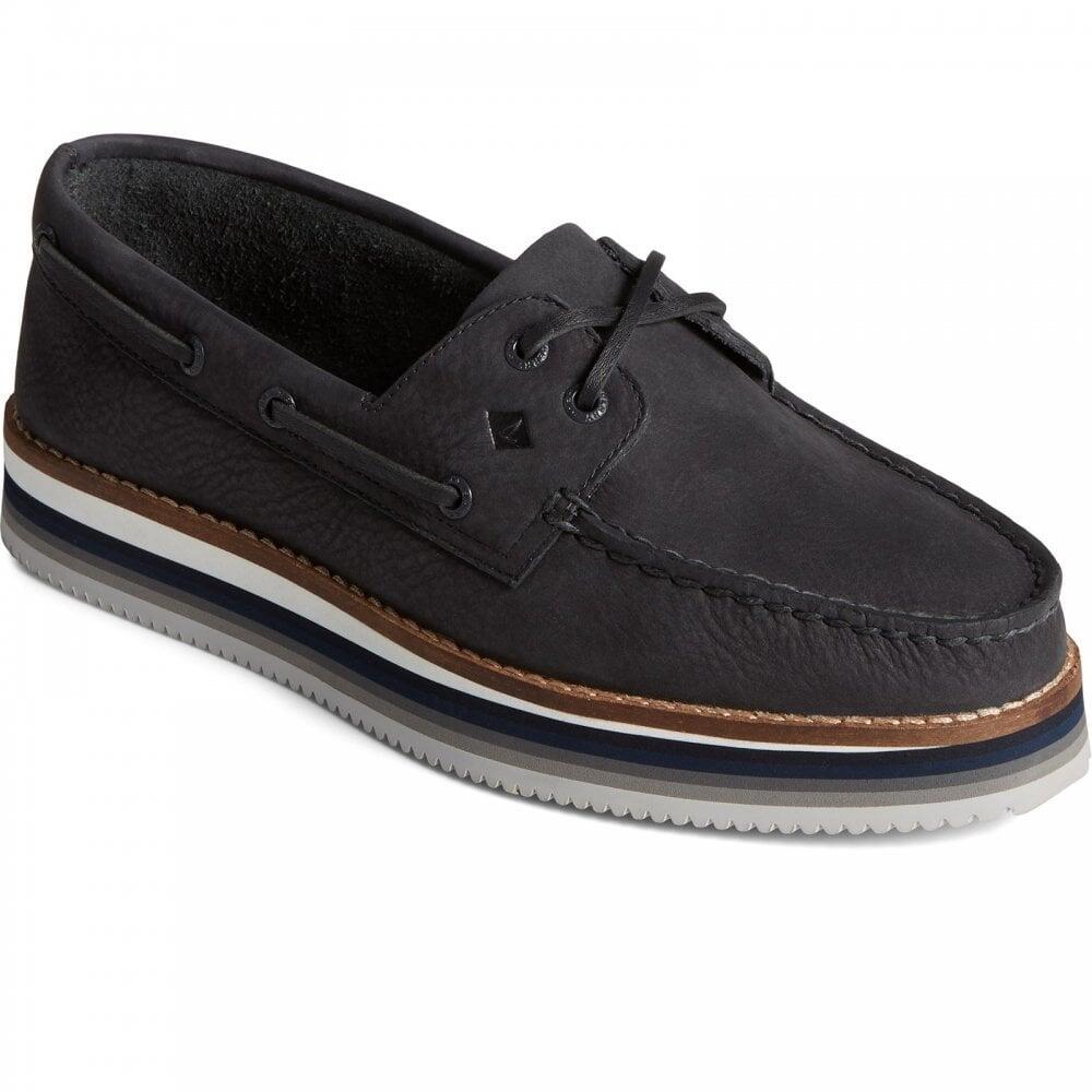 Sperry Authentic Original Stacked | Black | The Ulimate Platform Women 3/7