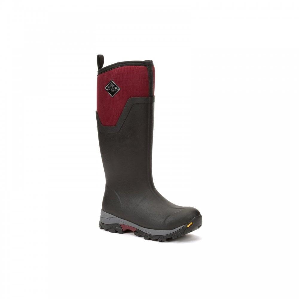 Muck Boots Arctic Ice Tall | Black/Maroon | Womens Fleece Lined Wellin 3/7