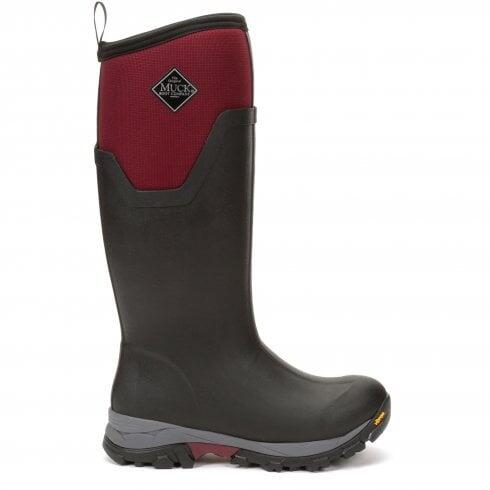 Muck Boots Arctic Ice Tall | Black/Maroon | Womens Fleece Lined Wellin 7/7