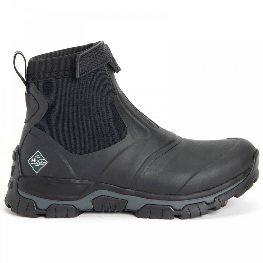 Muck Boots Apex Mid Zip | Black/Dark Shadow | Mens Lace-up Waterproof 2/7