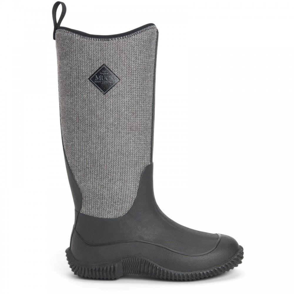 Muck Boots Hale | Black W/ Fuzzy Herringbone | Womens Wellingtons COL: 2/7