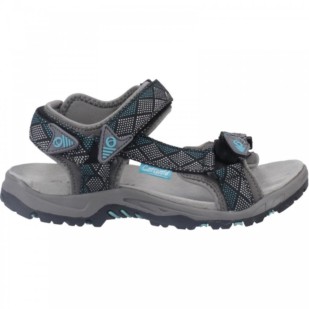 COTSWOLD Cotswold Foxcote | Grey/Turquoise | Ladies Summer Walking Sandals COL: