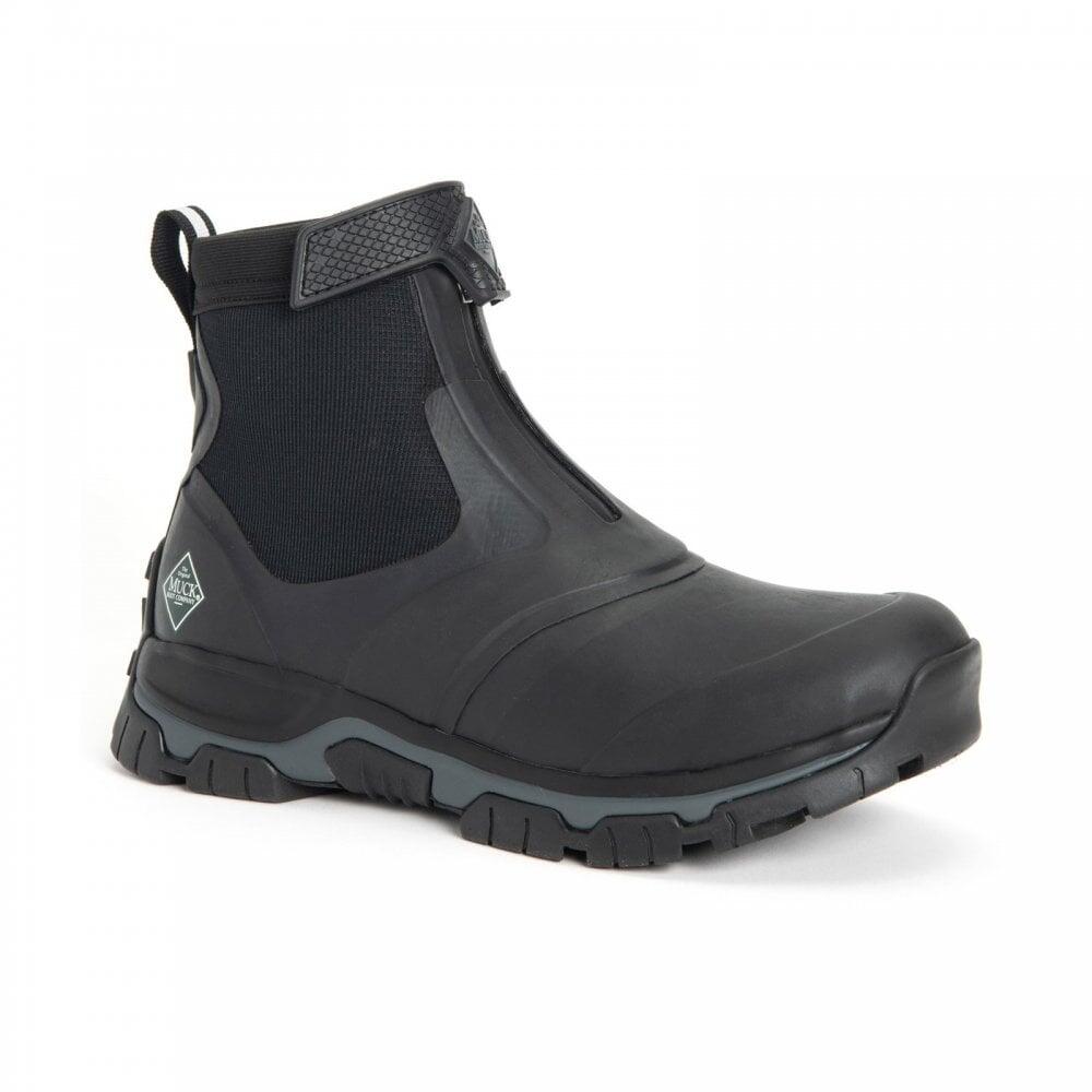 Muck Boots Apex Mid Zip | Black/Dark Shadow | Mens Lace-up Waterproof 3/7