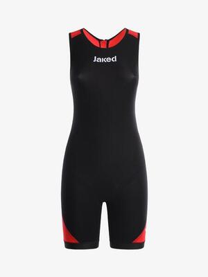 Combinaison de triathlon noire et vert fluo pour femme