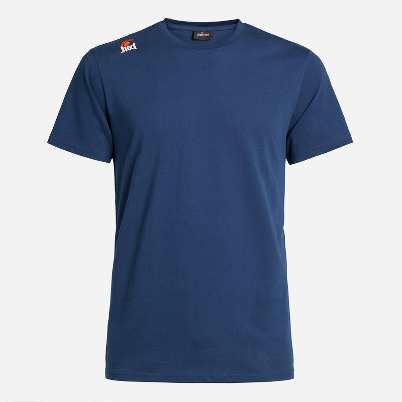T-shirt imprimé noir pour homme et femme en matière synthétique fitness