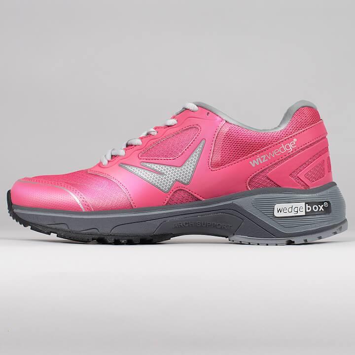 Chaussures de running femme Wizwedge Neon PCS Rose Gris