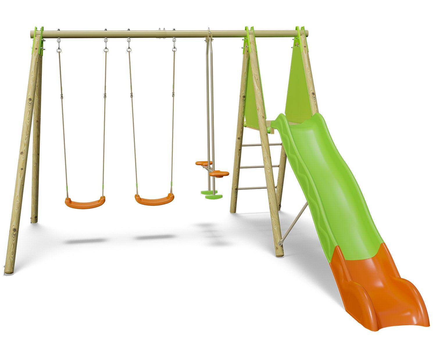 Station de jeux Techwood OPTIMA Trigano 2,30 m avec toboggan 1/7