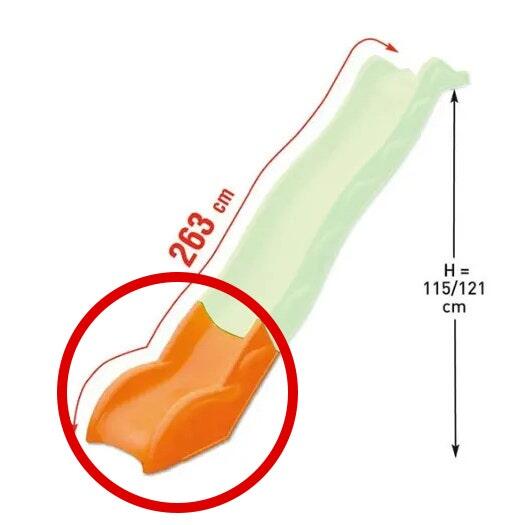 Pieza inferior tobogán 2,63 m - Zapata naranja - Módulo de repuesto 4/4
