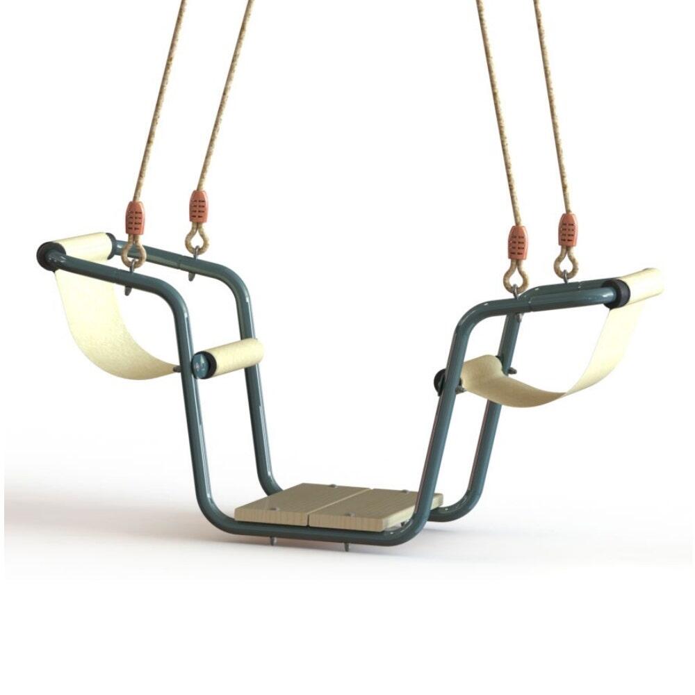 Balançoire avec toboggan et nacelle - Techwood Harmonie AMILY - Aléo by Trigano 7/7