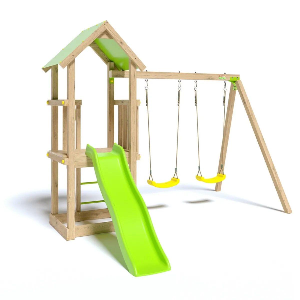 Aire de jeux en bois EASY XPERIENCE TRIGANO - 6 enfants 1/7