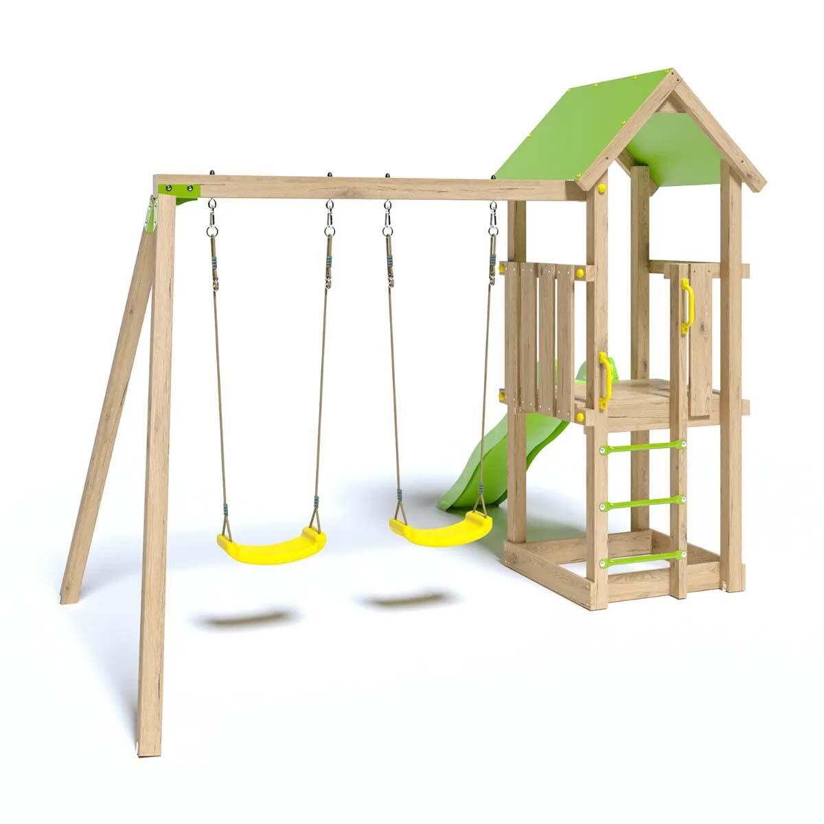 Aire de jeux en bois EASY XPERIENCE TRIGANO - 6 enfants 3/7