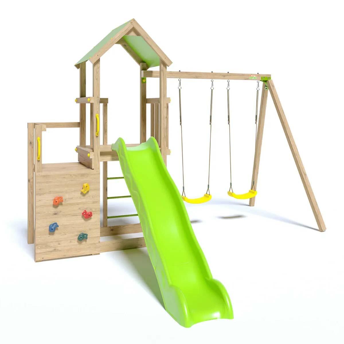 Aire de jeux en bois ULTRA XPERIENCE TRIGANO - 8 enfants 1/7