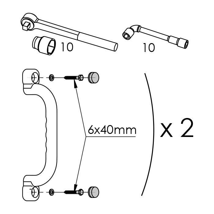 2 poignées rouges pour aires de jeux en bois TRIGANO XPERIENCE ou XPLORER 2/2