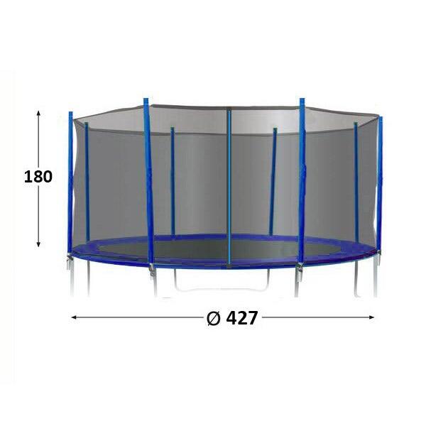 Trigano - Filet De Protection Pour Trampoline De 4,27 M - Filet De Cadre Trampoline - Noir - Taille Unique - Decathlon