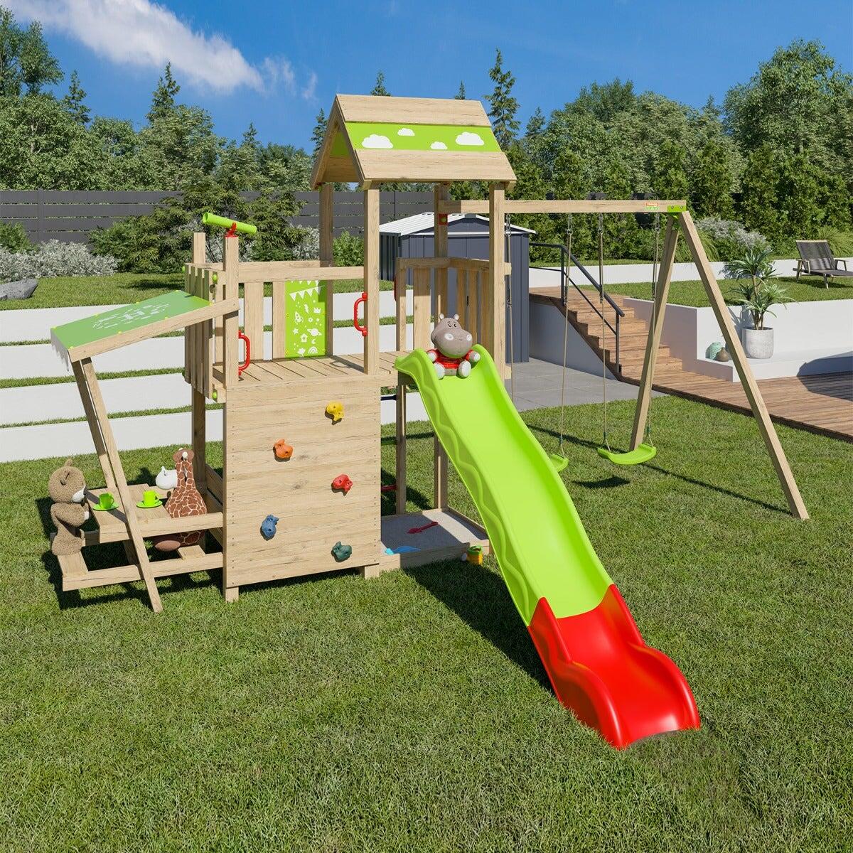 Aire de jeux bois 2,20 m ZESTY XPRESSION - 12 enfants 2/7