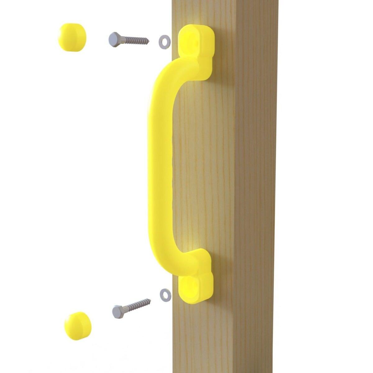 2 poignées jaunes pour aires de jeux en bois TRIGANO XPERIENCE ou XPLORER 1/2