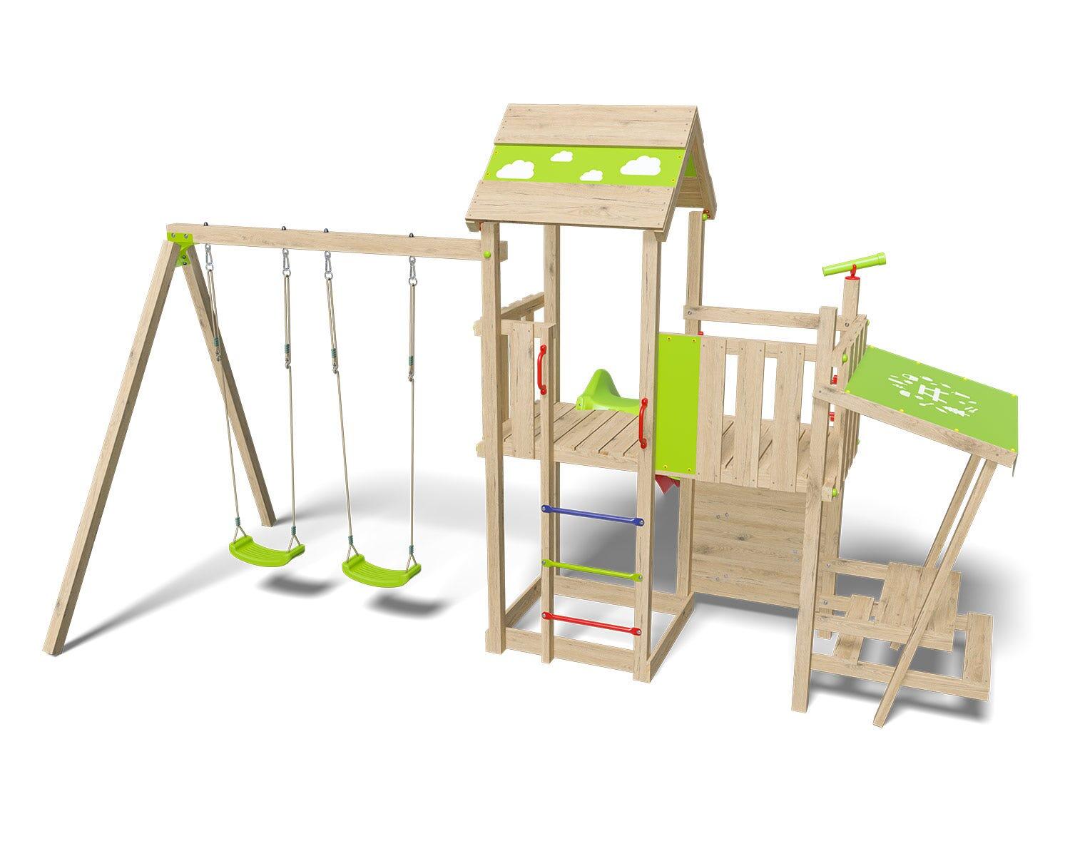 Aire de jeux bois 2,20 m ZESTY XPRESSION - 12 enfants 3/7
