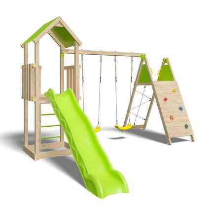 Aire de jeux bois 2,20 m OLYMPIA XPERIENCE - 9 enfants