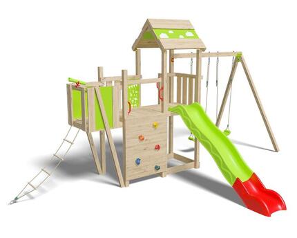 Aire de jeux bois 2,20 m STARRY XPRESSION - 10 enfants