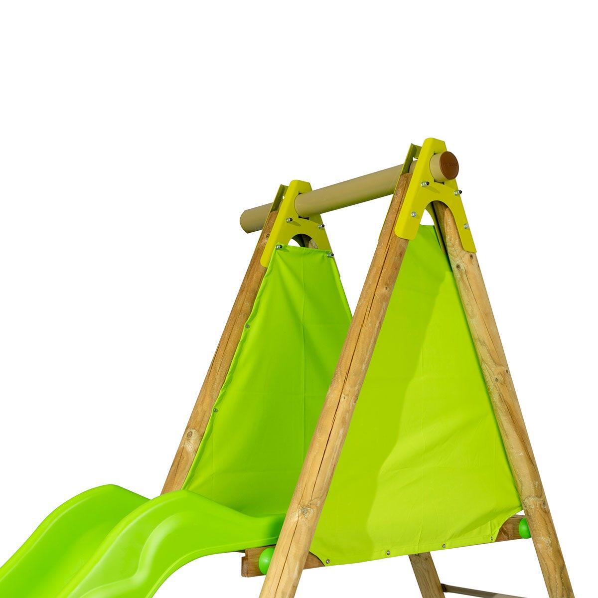 Station de jeux bois poutre métal 2,30 m Techwood ARROBA - 4 enfants 4/7