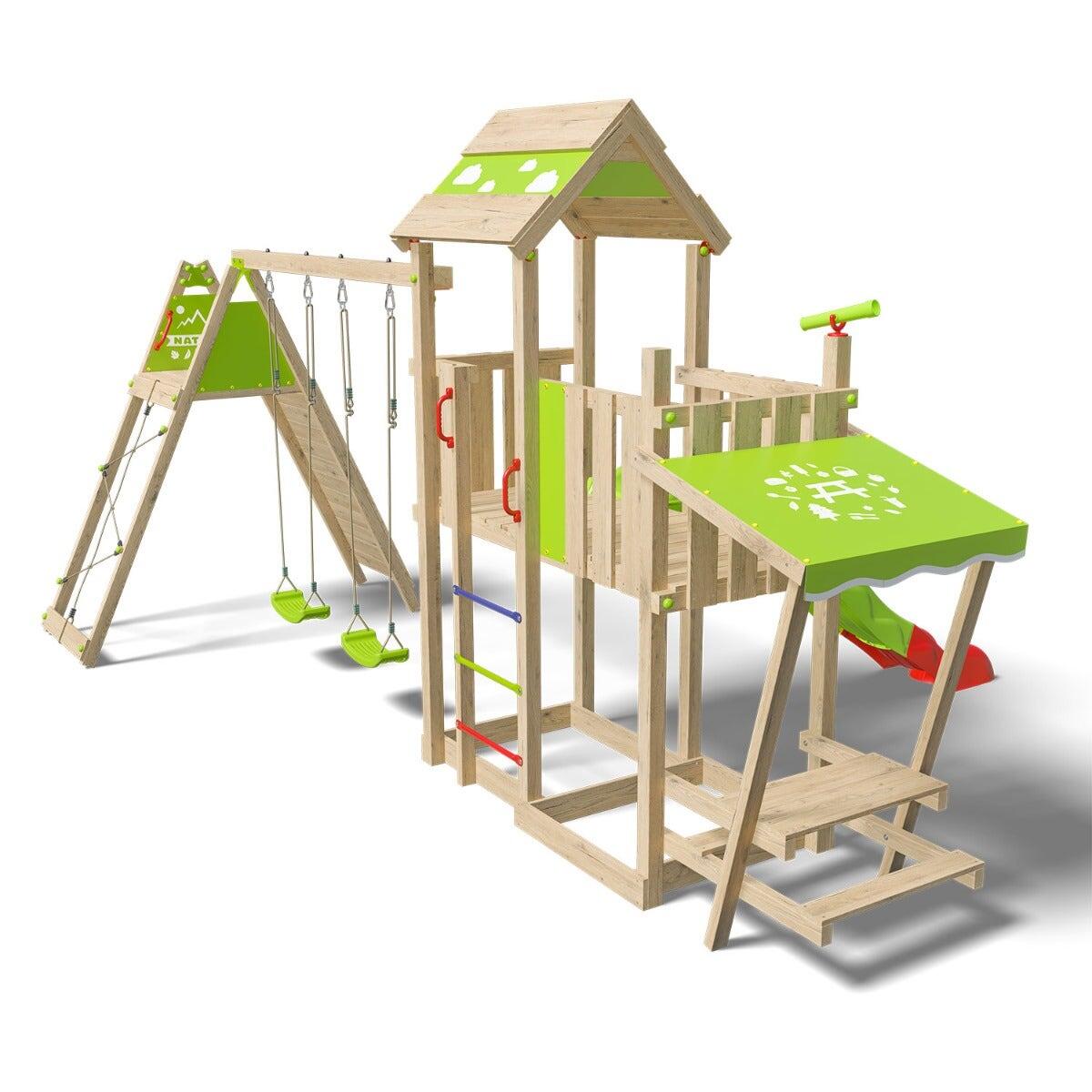 Aire de jeux bois 2,20 m ZESTY XPRESSION XL - 14 enfants 3/7