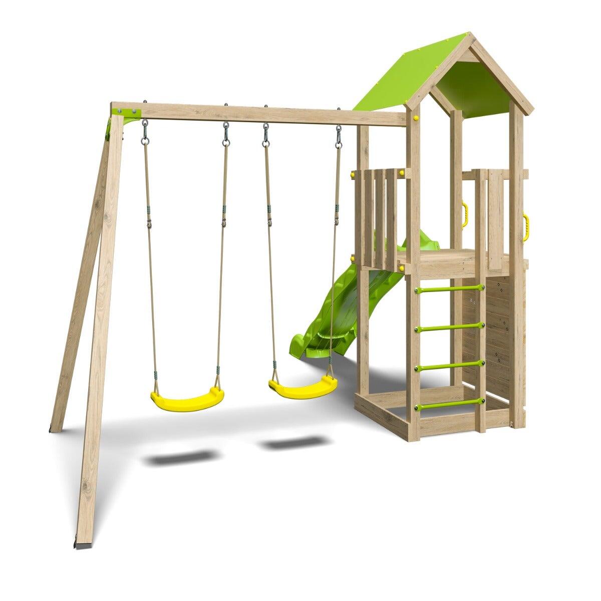 Aire de jeux en bois SMART XPERIENCE TRIGANO - 7 enfants 3/7