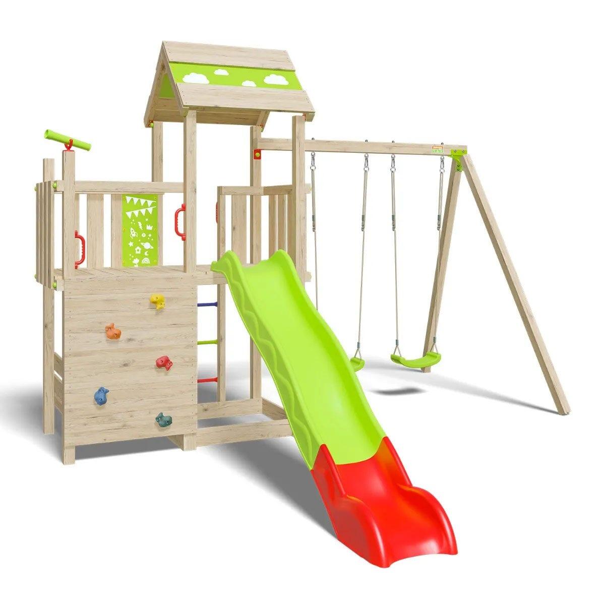 Trigano - Aire De Jeux Bois 2,20 M Utopia Xpression - 10 Enfants - Aire De Jeu - Beige|kaki - Taille Unique - Decathlon