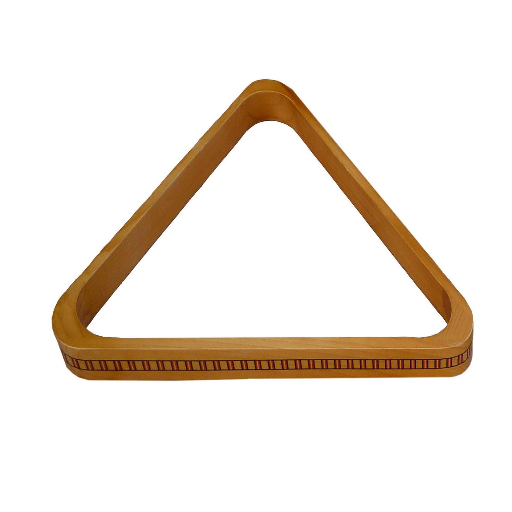 Triangle De Billard Bois Massif - 32x29x3,2 Cm, Finition Rouge Vin - Pour Billard Anglais Et 9-ball, Support Stable Et Précis - 3
