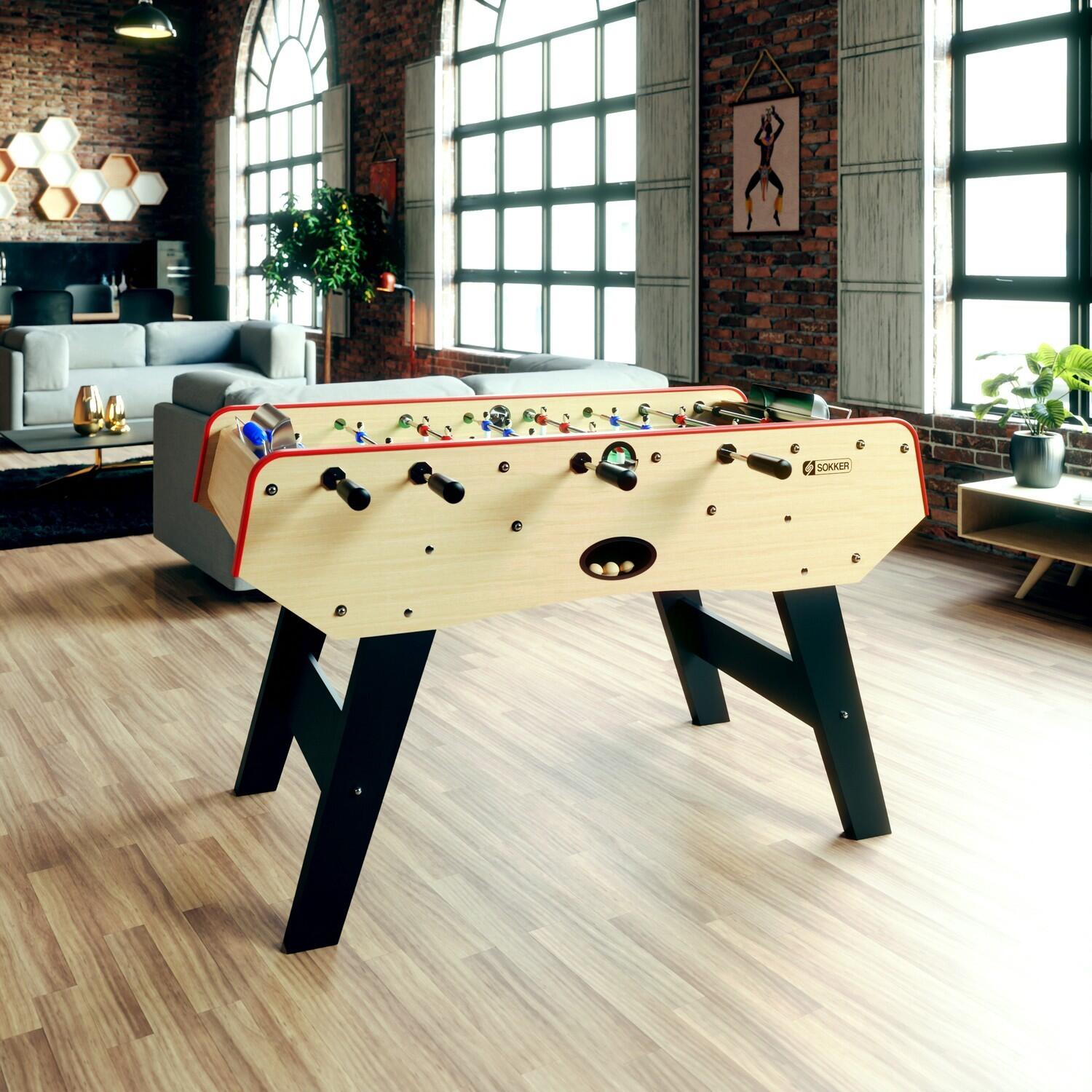 Baby-foot CLASSIC avec barres télescopiques et Balles Lièges Inclus 151x77x91cm 3/7