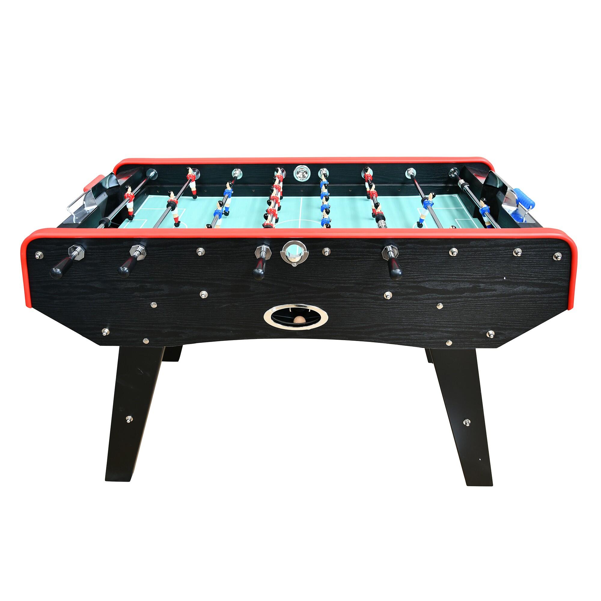 Sokker - Baby-foot Deluxe Avec Barres Télescopiques Et Balles Lièges Inclus 151x77x91cm - Table De Baby-foot - Noir - Taille Unique - Decathlon