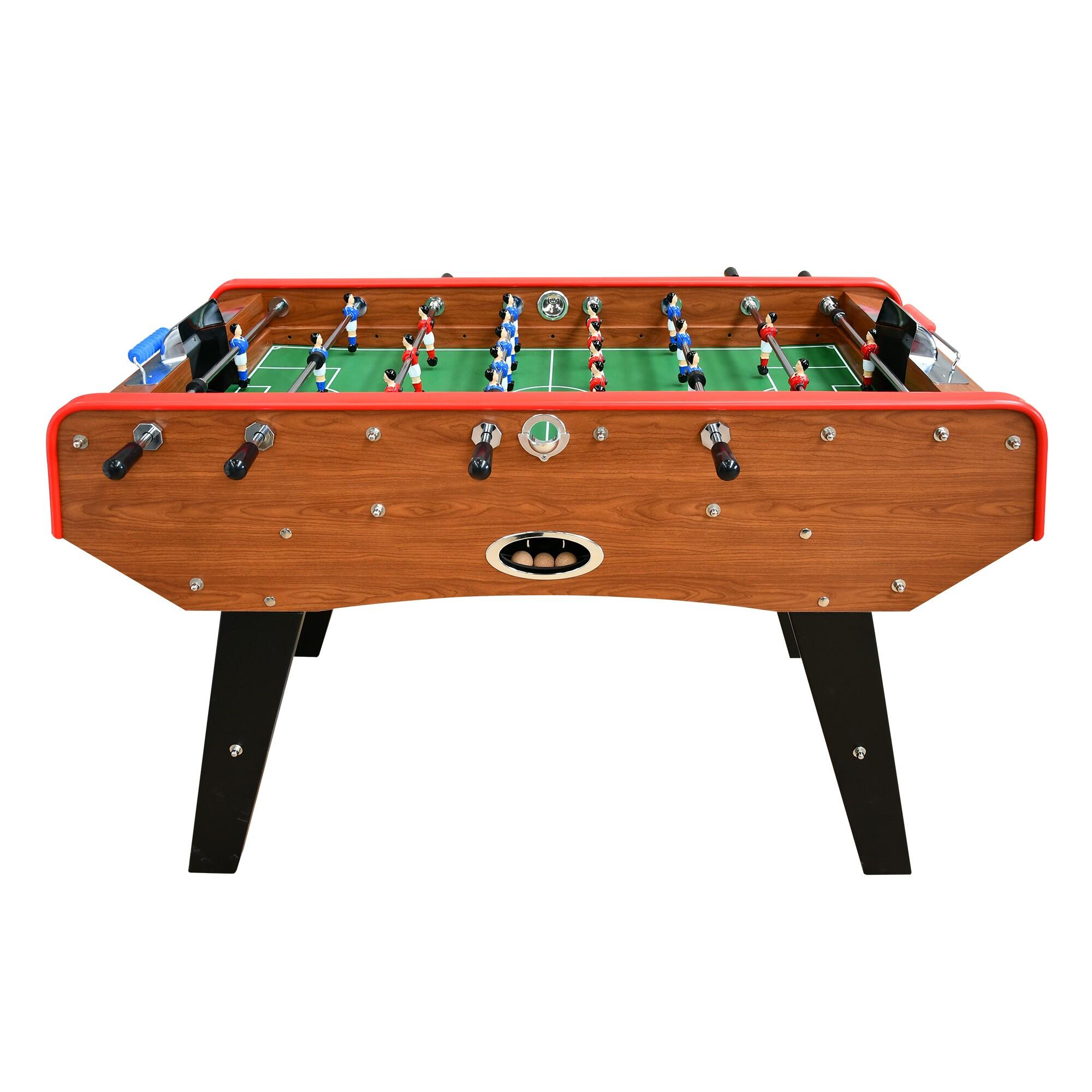 Sokker - Baby-foot Classic Avec Barres Télescopiques Et Balles Lièges Inclus 151x77x91cm - Table De Baby-foot - Marron - Taille Unique - Decathlon
