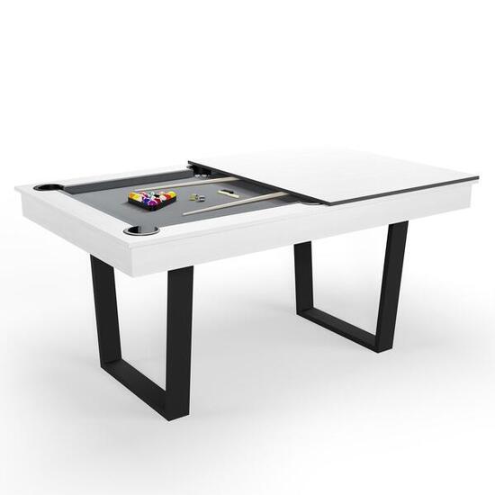 Billard Américain Convertible en Table à manger 4/6 personnes 185 x 104 x 82 Cm