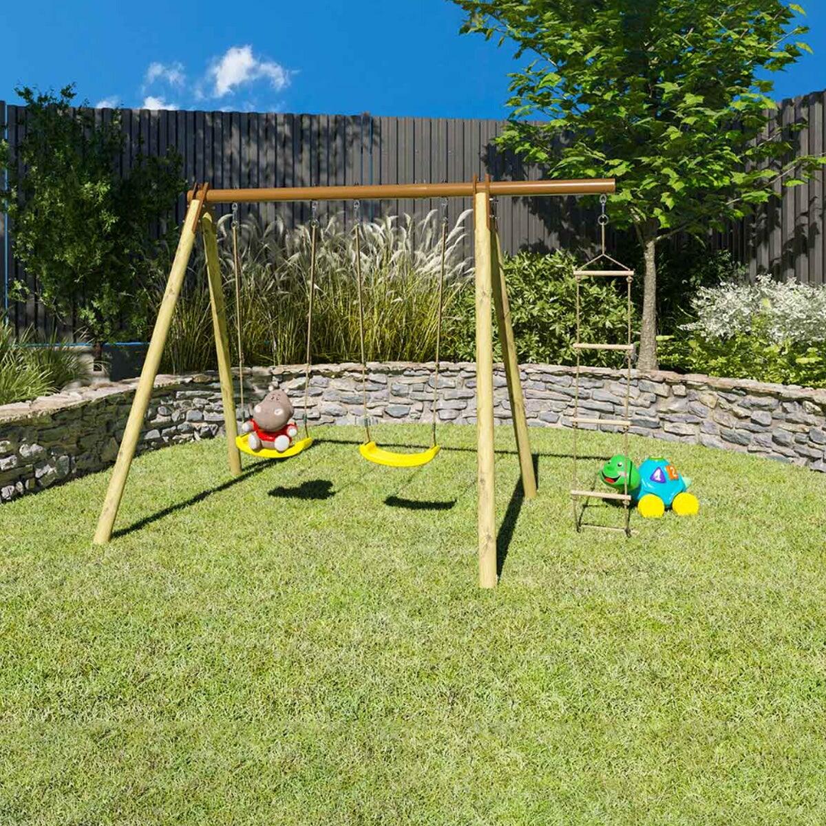Portique bois poutre métal 1,90 m Techwood Premium PIKI 3/7
