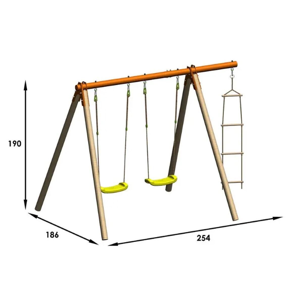 Portique bois poutre métal 1,90 m Techwood Premium PIKI 4/7