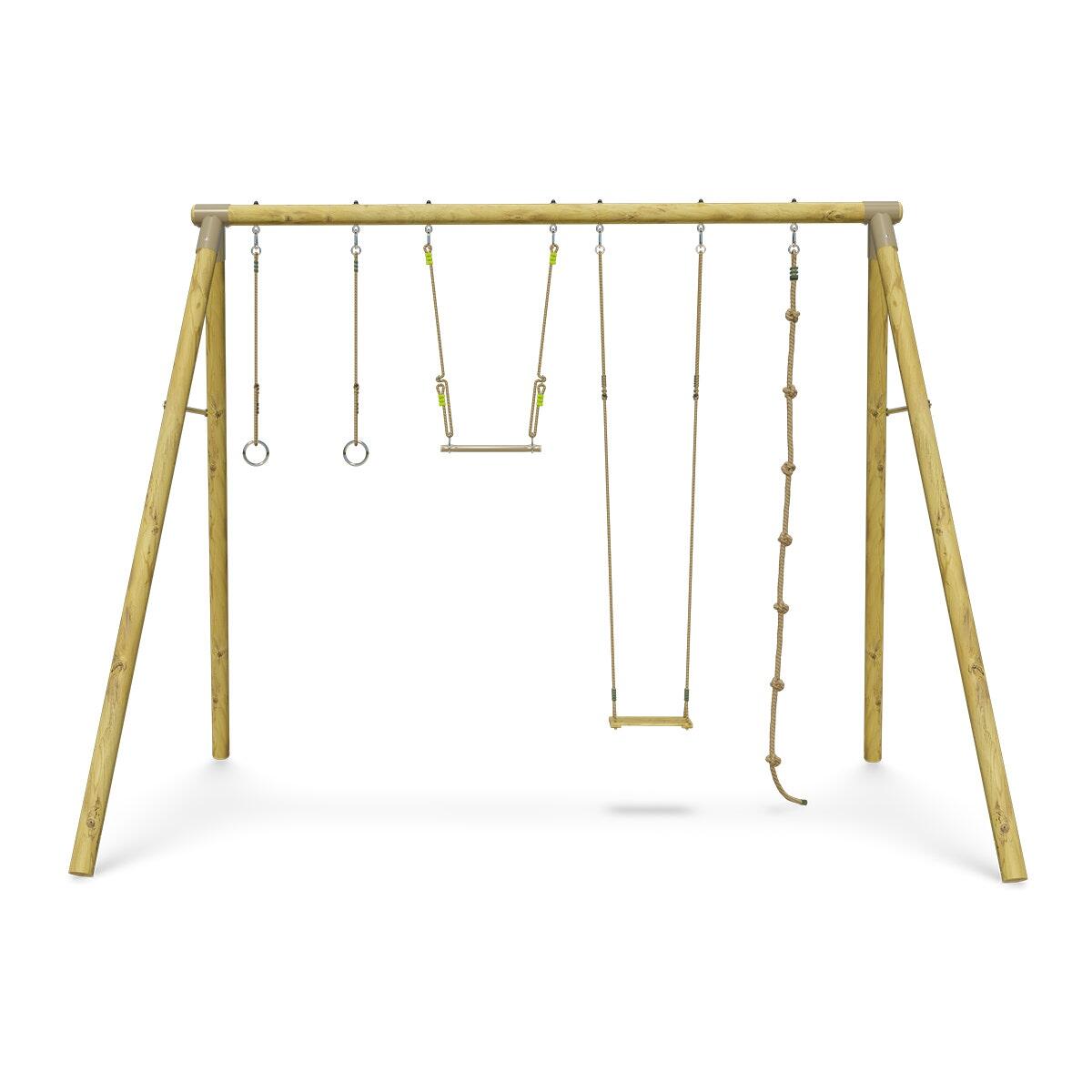 Trigano - Portique Bois Adulte 3m Oliver - Balançoire - Beige|kaki - Taille Unique - Decathlon