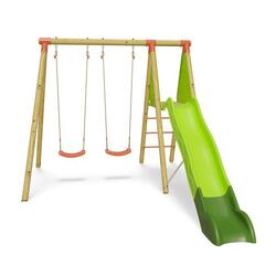 Balançoire en bois 2,30 m Topwood MILU - 4 enfants