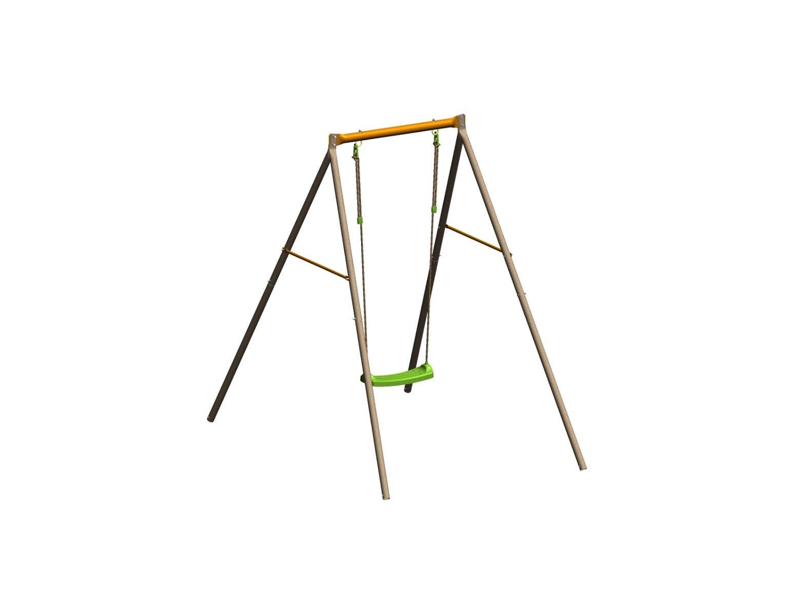 Balancelle métal TRIGANO 1 enfant hauteur 1.90 m avec siège sécurisé pour jeux e 3/6