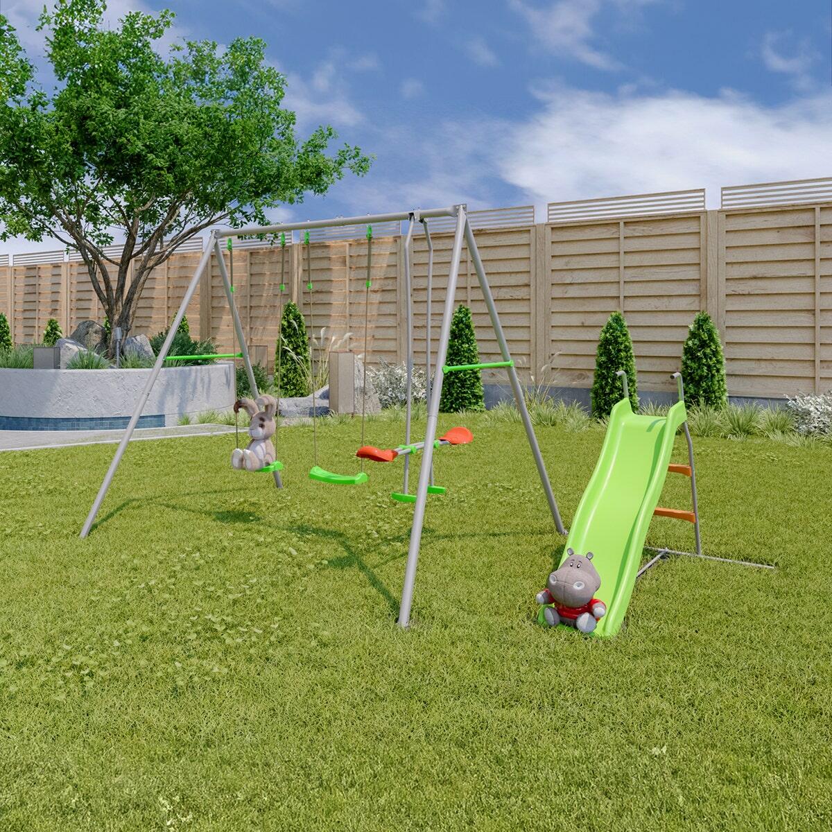 Portique metal 2,20 m Axion Raphael 5 enfants 7/7