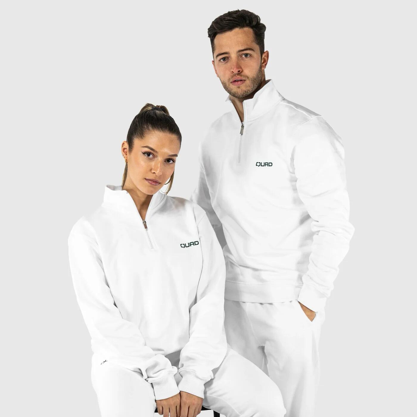 Half-Zip Hoodie Branco 1/6