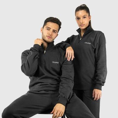 Half-zip hoodie grijs