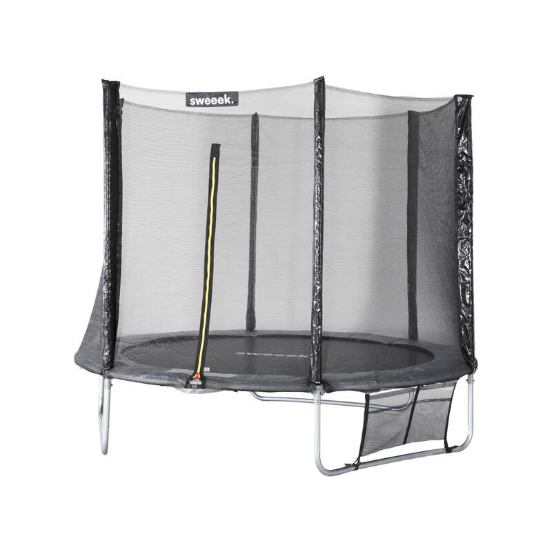 Trampoline 245 cm, gris, avec accessoires | sweeek
